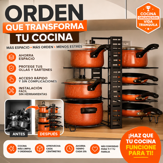 Organizador Ollas Y Sartenes Ajustable